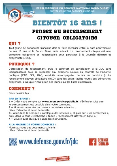 Recensement citoyen obligatoire